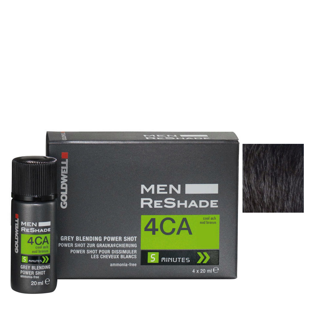 Goldwell Color men reshade 4CA cool ash mid brown 4x20ml