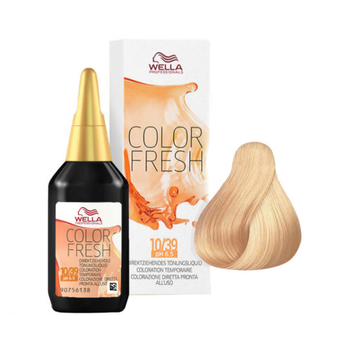 Wella Color Fresh 10/39 Cendrè Platinum Blond 75ml - conditioning colour enhancer without ammonia