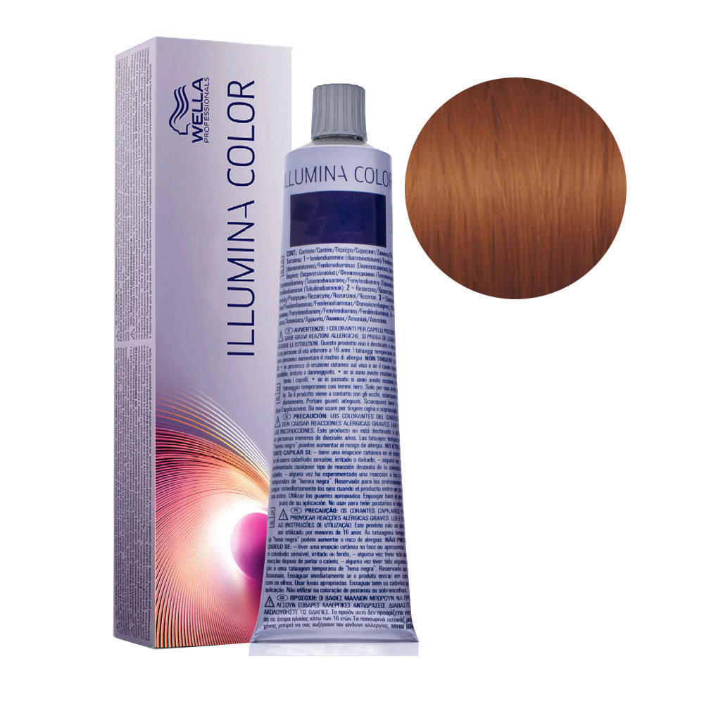 7/43 Medium Red Gold Blonde Wella Illumina Color 60ml