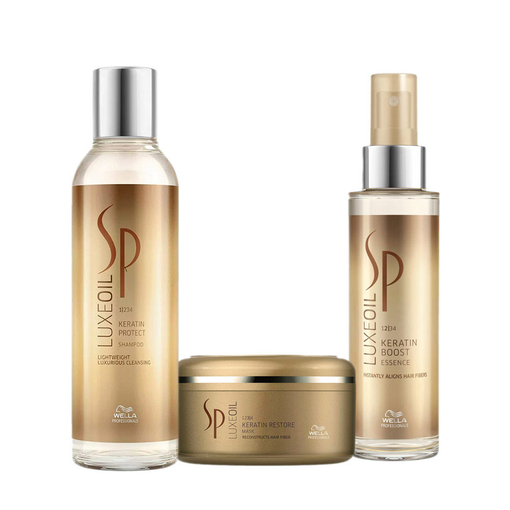 Wella SP Kit2 Luxe Oil Keratine protect shampoo 200ml   Keratin restore mask 150ml   Keratine boost essence 100ml