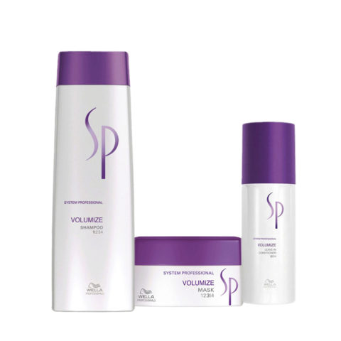 Wella System professional Kit Volumize Shampoo 250ml Mask 200ml Leave-in conditioner 150ml