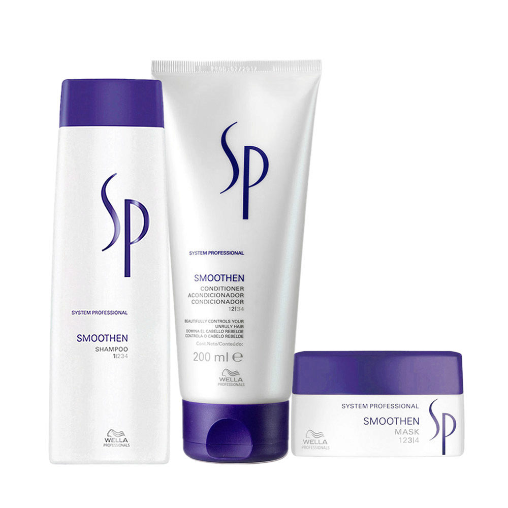 Wella SP Smoothen Shampoo 250ml Conditioner 200ml Mask 200ml