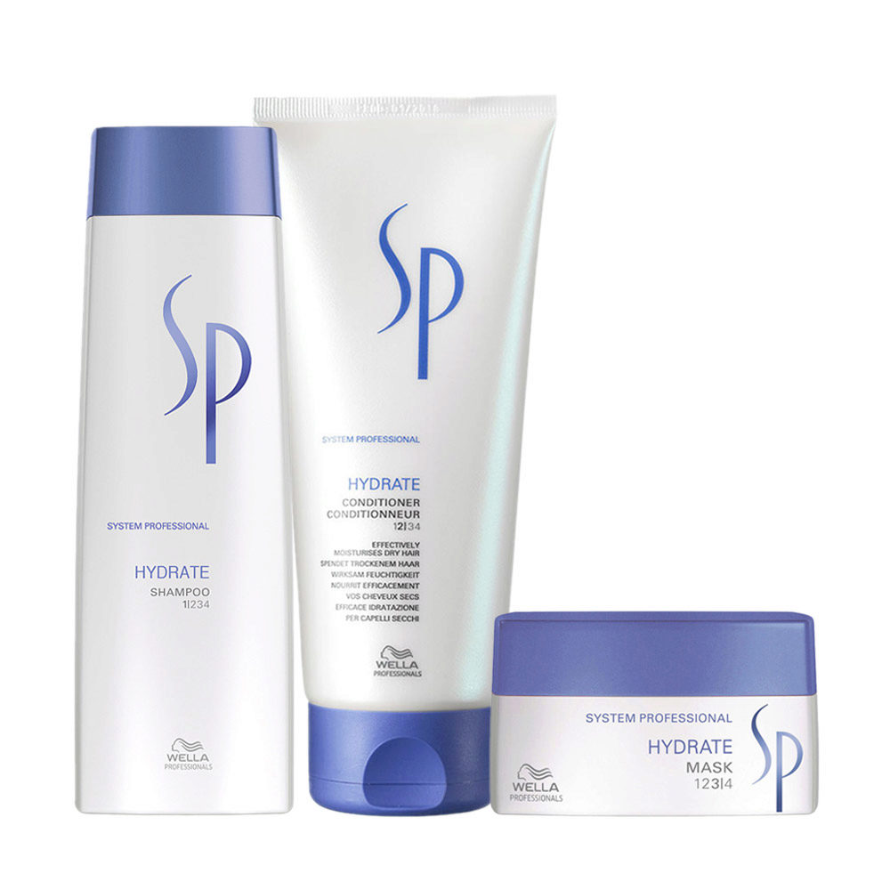 Wella SP Hydrate Shampoo 250ml Conditioner 200ml Mask 200ml