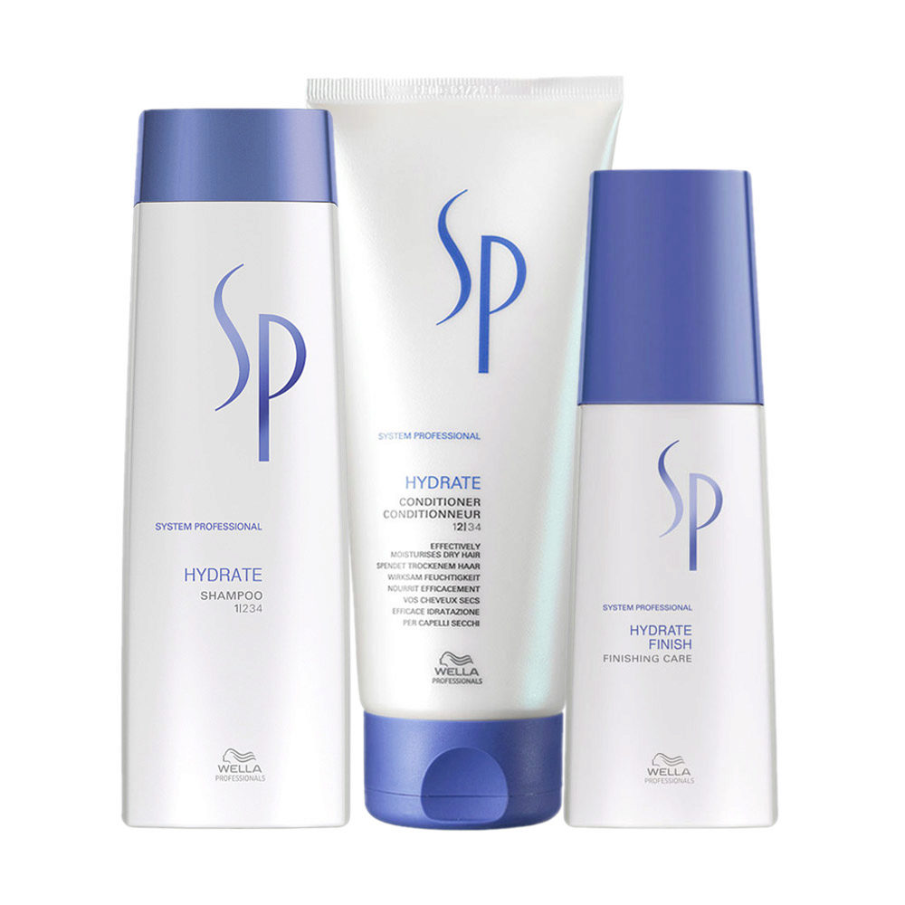 Wella SP Hydrate Shampoo 250ml Conditioner 200ml Finish 125ml