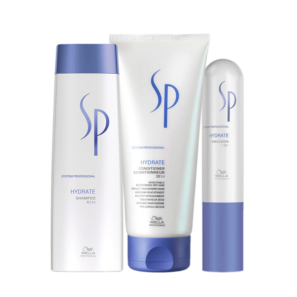 Wella SP Kit Hydrate Shampoo 250ml Conditioner 200ml Emulsion 50ml