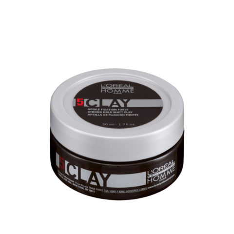 L'Oreal Homme Styling Clay 50ml - strong hold matte clay