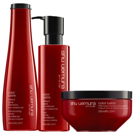 Shu Uemura Color Lustre Brilliant Glaze Shampoo 300ml Conditioner 250ml Masque 200ml