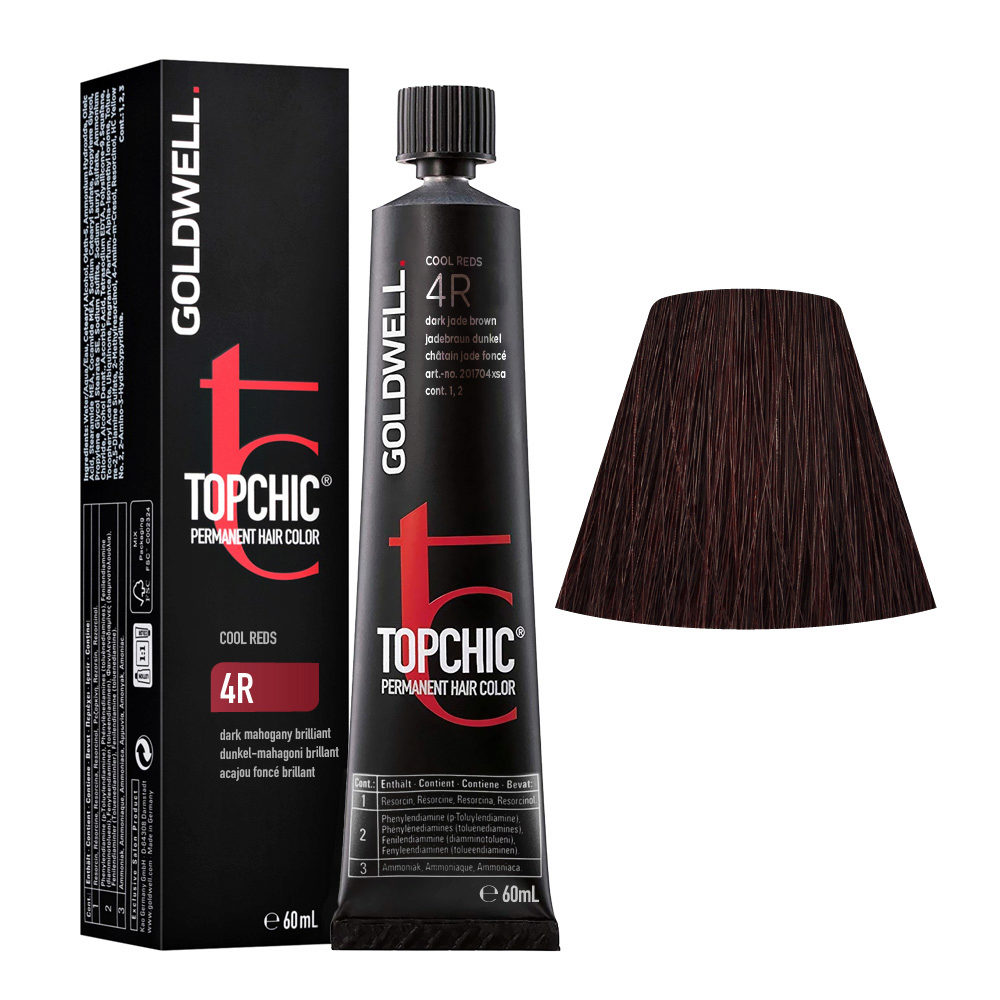 4R Dark mahogany brilliant Goldwell Topchic Cool reds tb 60ml