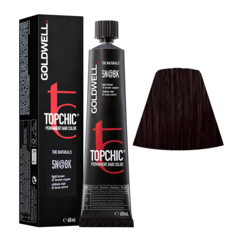 5N@BK Light brown elumenated brown copper Goldwell Topchic Elumenated naturals tb 60ml