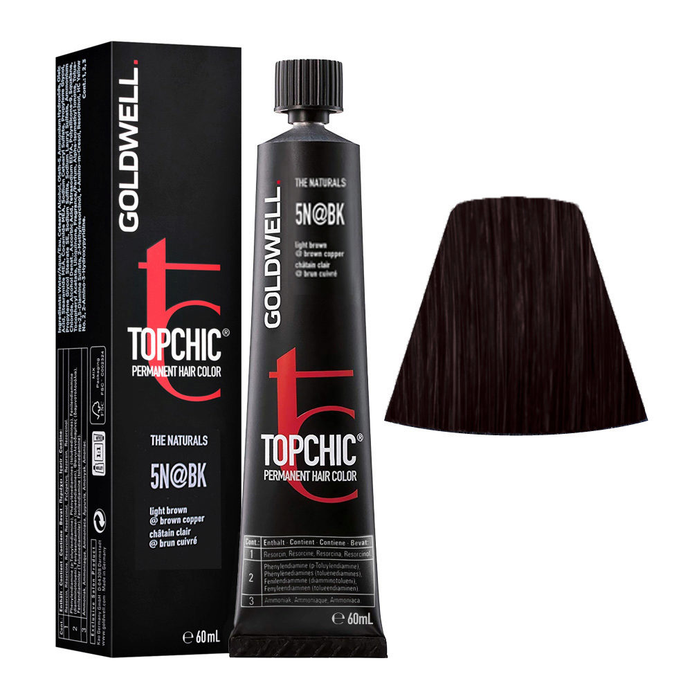 5N@BK Light brown elumenated brown copper Goldwell Topchic Elumenated naturals tb 60ml