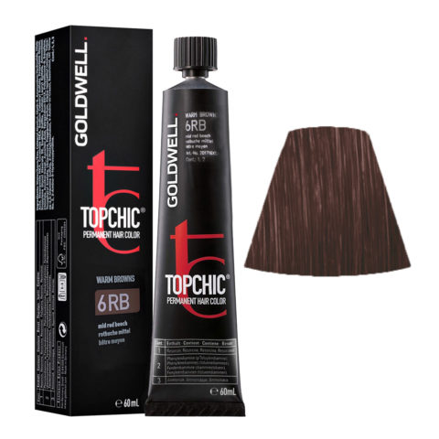 6RB Mid red beech Goldwell Topchic Warm browns tb 60ml