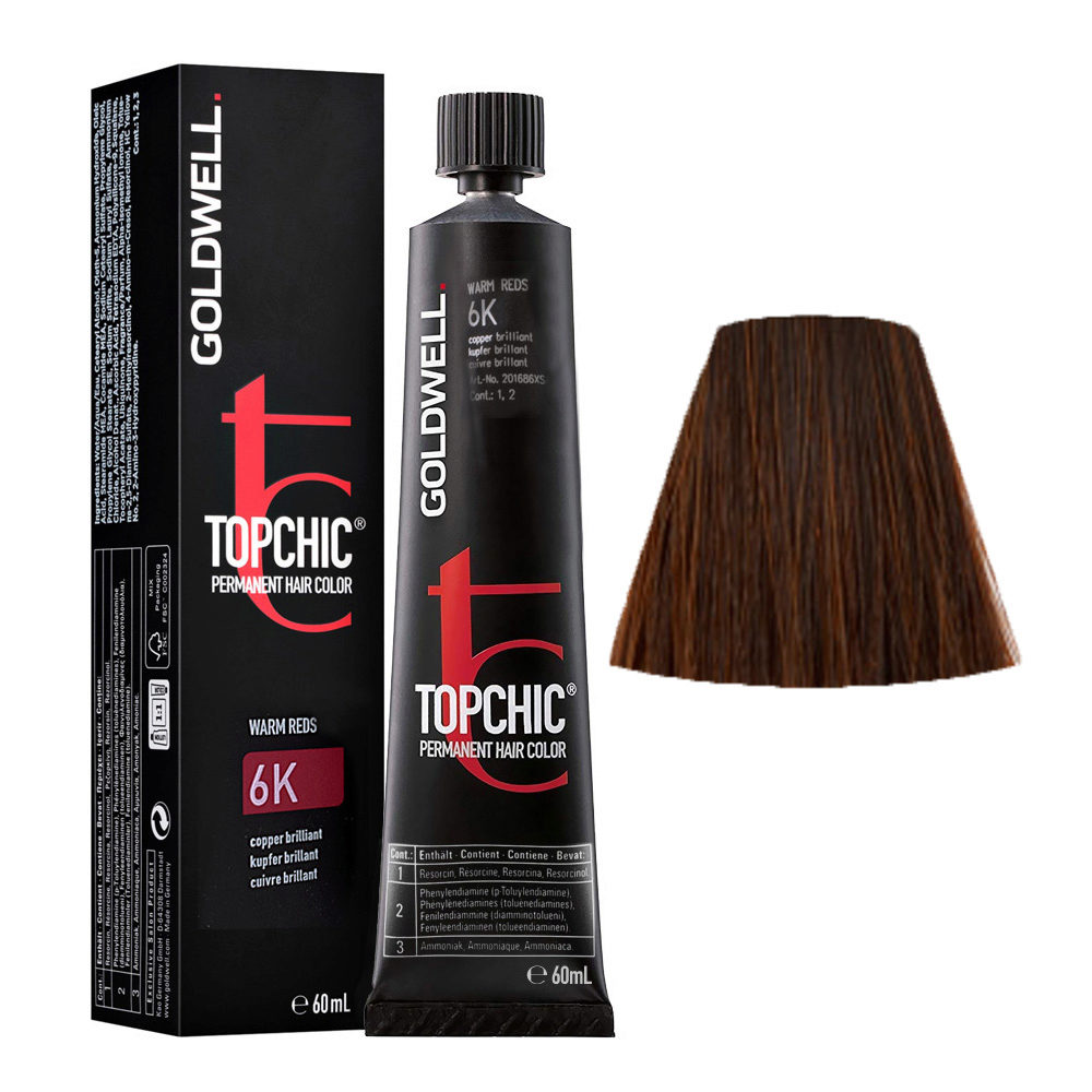 6K Copper brilliant Goldwell Topchic Warm reds tb 60ml