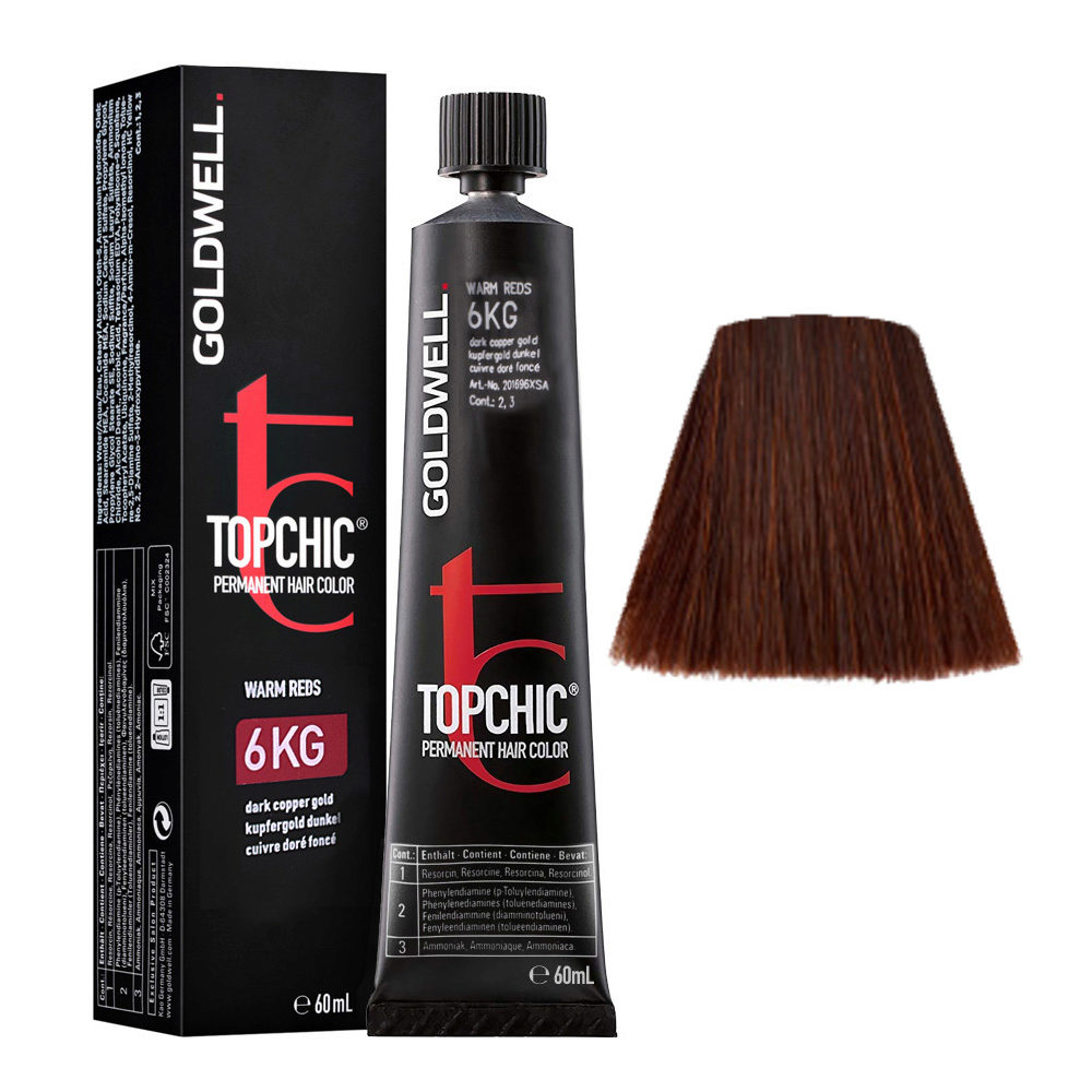 6KG Dark copper gold Goldwell Topchic Warm reds tb 60ml