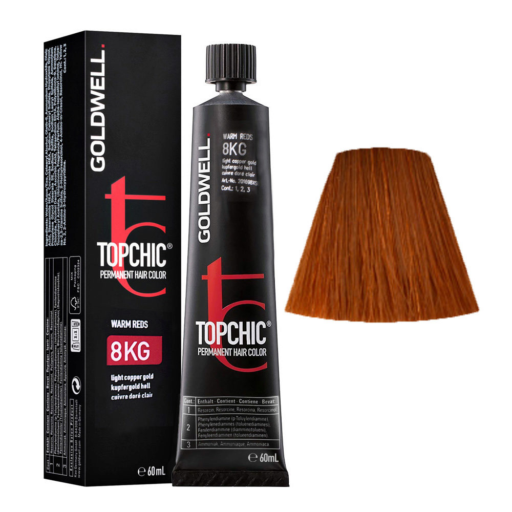 8KG Light copper gold Goldwell Topchic Warm reds tb 60ml