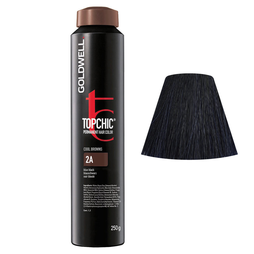 2A Blue black Goldwell Topchic Cool browns can 250gr