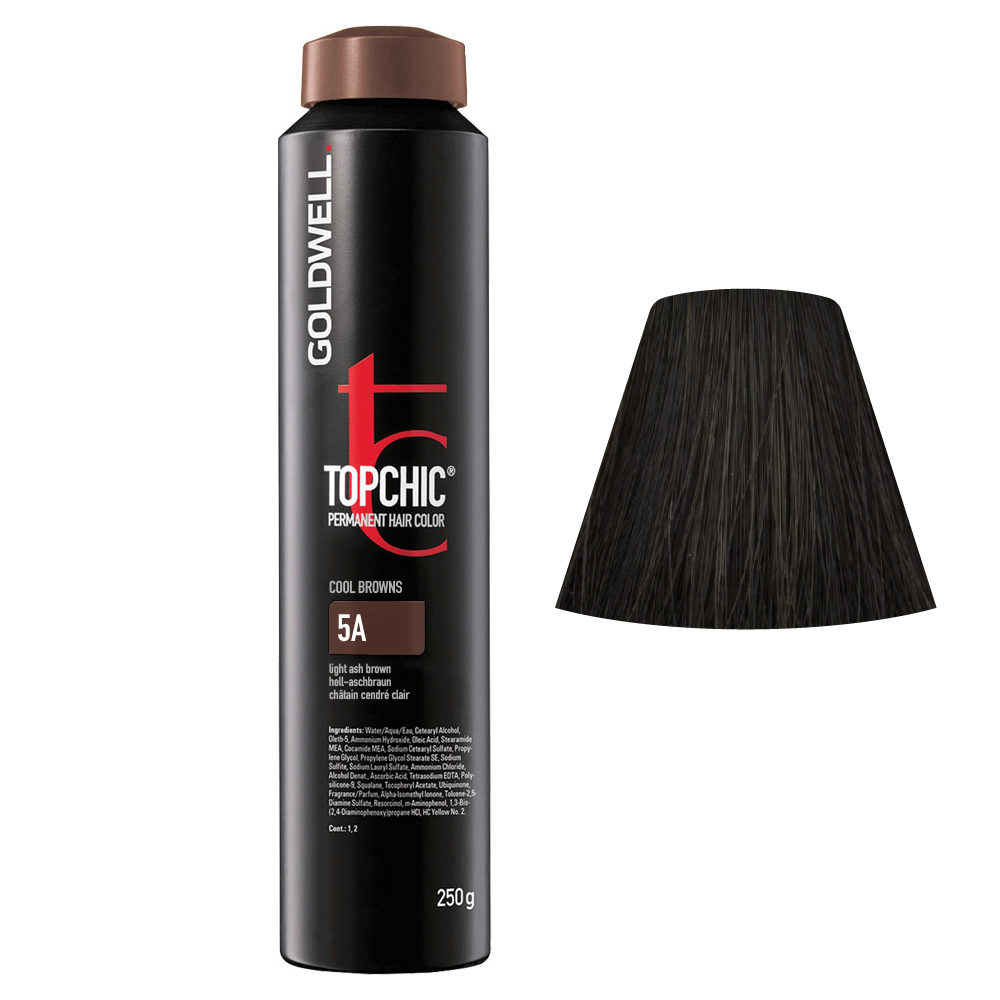 5A Light ash brown Goldwell Topchic Cool browns can 250gr