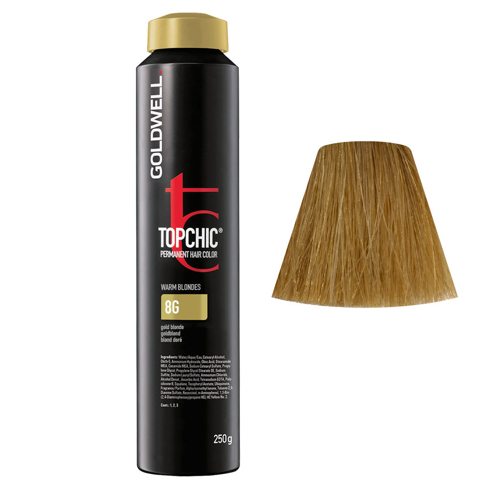 8G Gold blonde Goldwell Topchic Warm blondes can 250gr