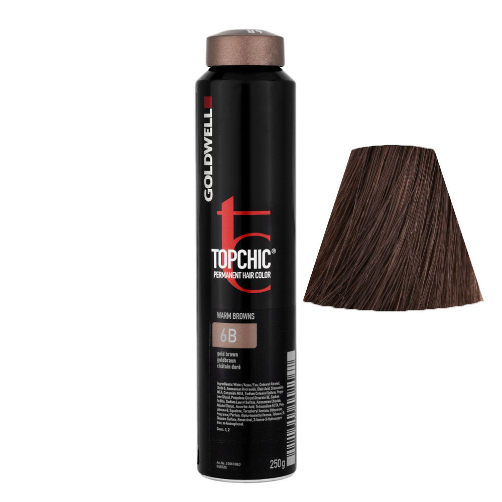 6B Gold brown Goldwell Topchic Warm browns can 250gr
