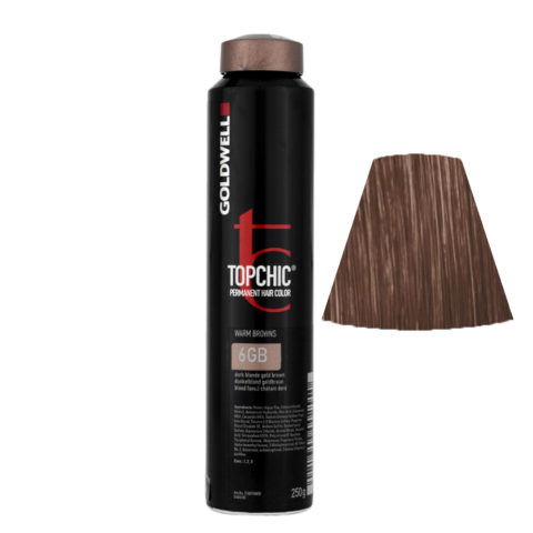 6GB Dark blonde gold brown Goldwell Topchic Warm browns can 250gr