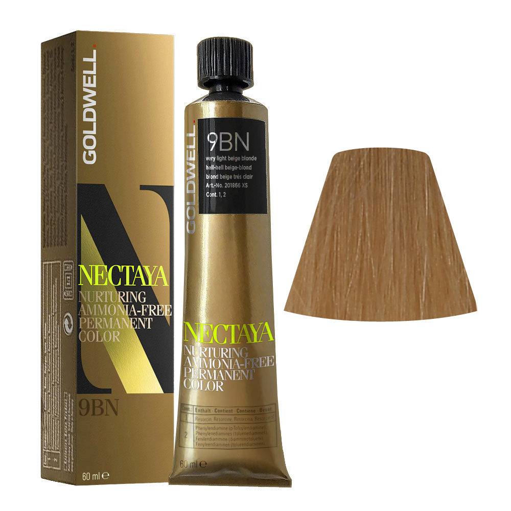 9BN Very light beige blonde Goldwell Nectaya Warm blondes tb 60ml