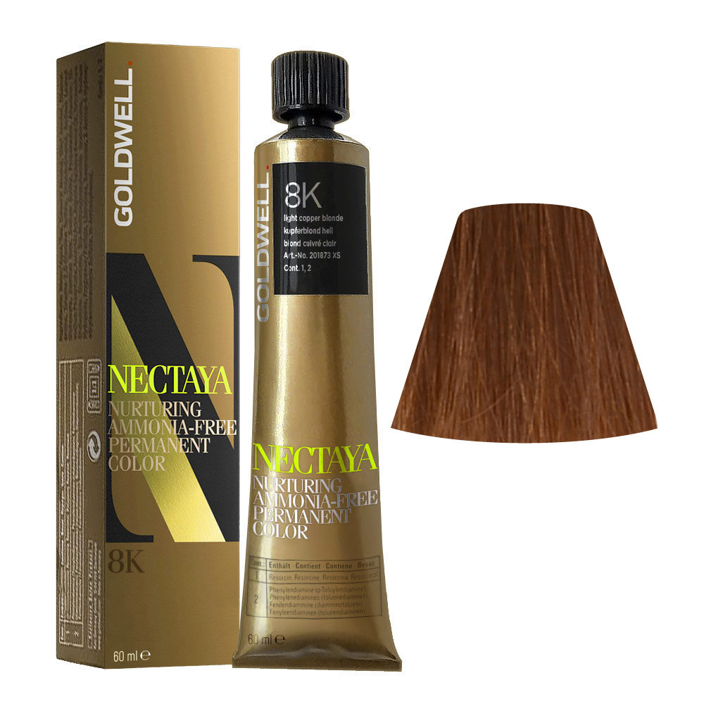 8K Light copper blonde Goldwell Nectaya Warm reds tb 60ml