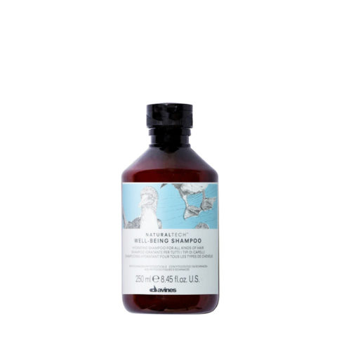 Davines Naturaltech Wellbeing Shampoo 250ml  - moisturizing shampoo for all hair types