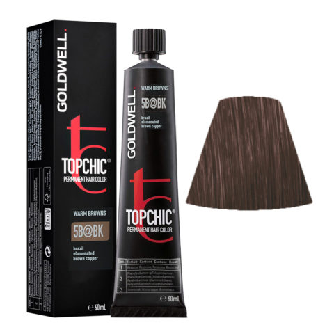 5B@BK Brazil elumenated brown copper Goldwell Topchic Warm browns tb 60ml