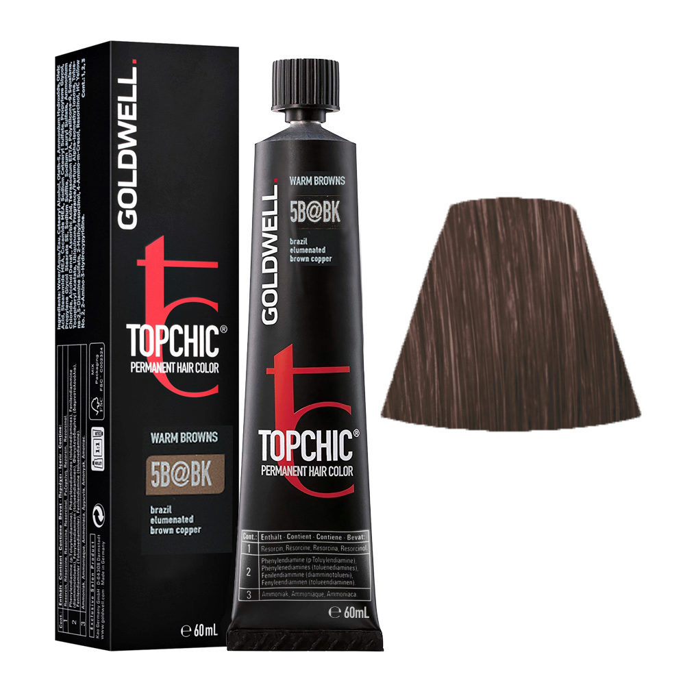 5B@BK Brazil elumenated brown copper Goldwell Topchic Warm browns tb 60ml