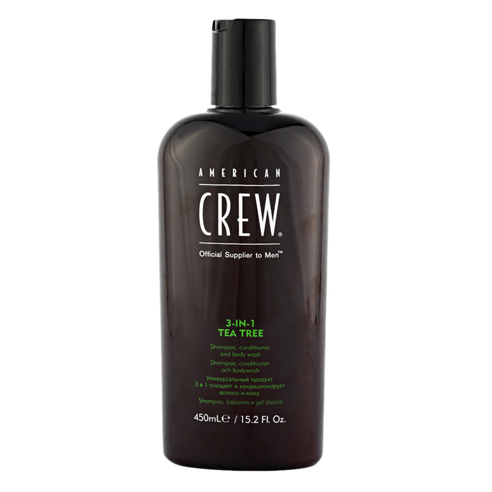 American crew Tea Tree 3 in 1 Shampoo Conditioner and Body Wash 450ml