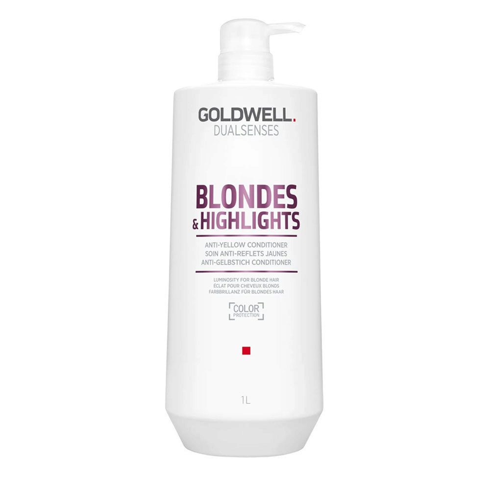Goldwell Dualsenses Blonde & Highlights Anti-Yellow Conditioner 1000ml - anti-yellow conditioner for colored hair