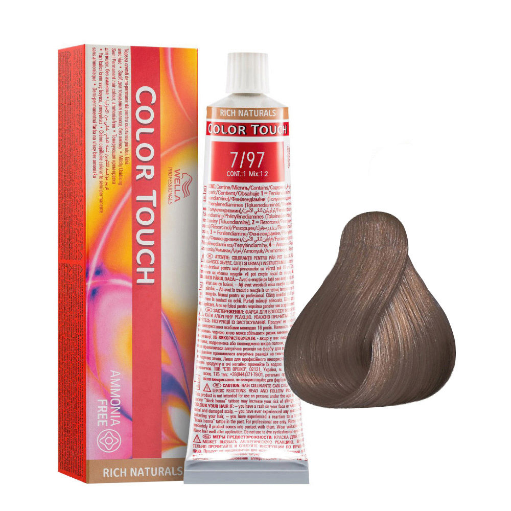 Wella Color Touch Rich Naturals 7/97 Medium Cendré Sand Blonde 60ml - semi-permanent color without ammonia