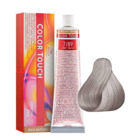 7/89 Medium Pearl Blonde Cendrè Wella Color Touch Rich Naturals ammonia free 60ml