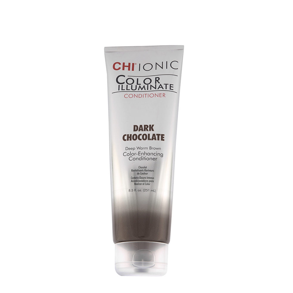CHI Ionic Color Illuminate Conditioner Dark Chocolate 251ml - color enhancing conditioner deep warm brown