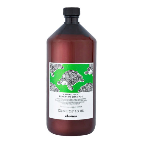 Davines Naturaltech Renewing Shampoo 1000ml  -longevity shampoo for all scalp and hair types