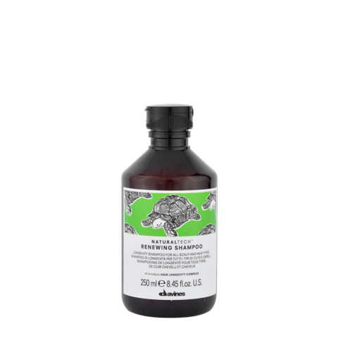 Davines Naturaltech Renewing Shampoo 250ml -longevity shampoo for all scalp and hair types