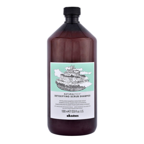 Davines Naturaltech Detoxifying Scrub Shampoo 1000ml - revitalizing shampoo