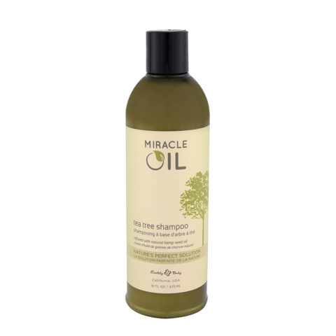 Earthly Body Miracle Oil Tea Tree Shampoo 473ml - with natural hemp seed oil