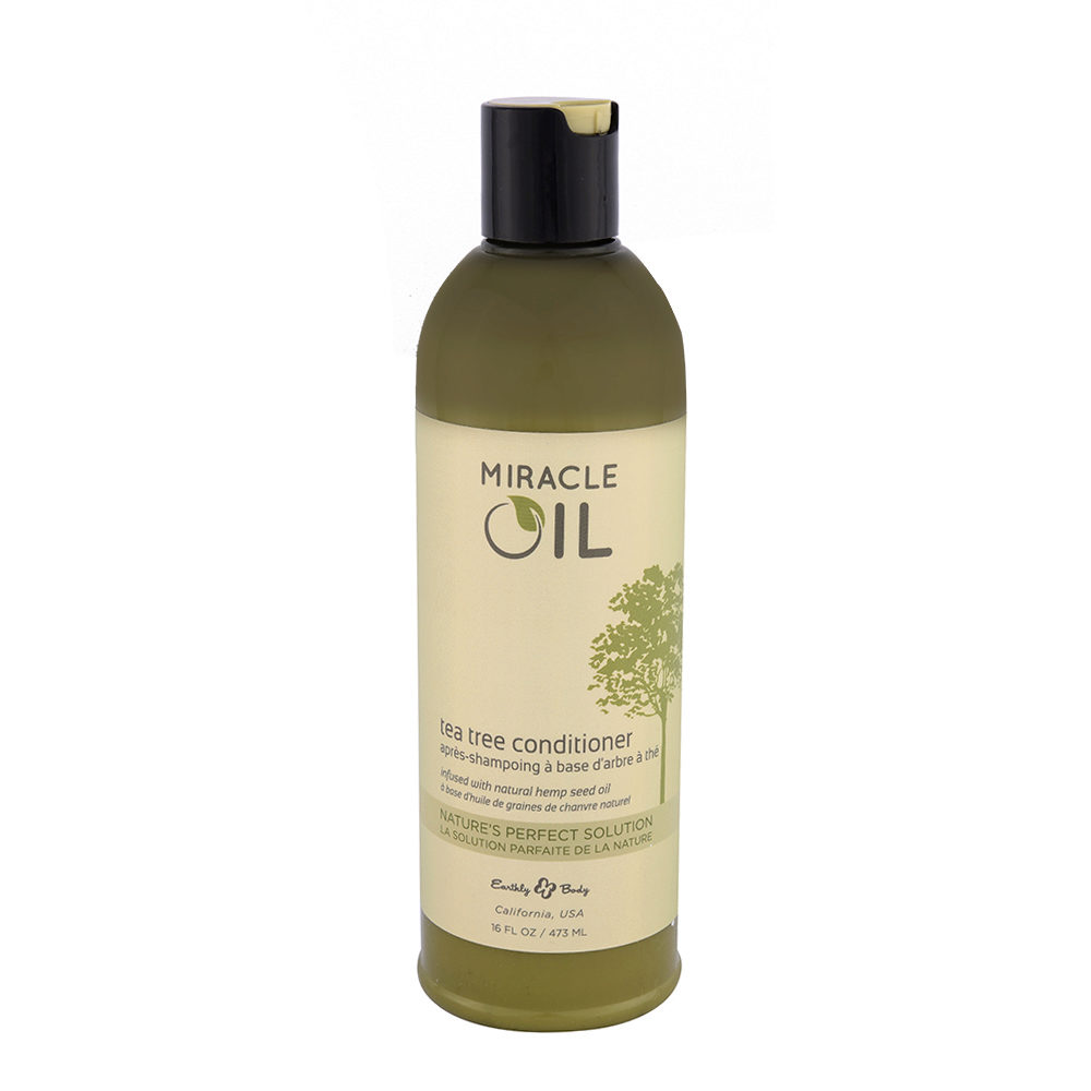 Earthly Body Miracle Oil Tea Tree Conditioner 473ml - with natural hemp seed oil