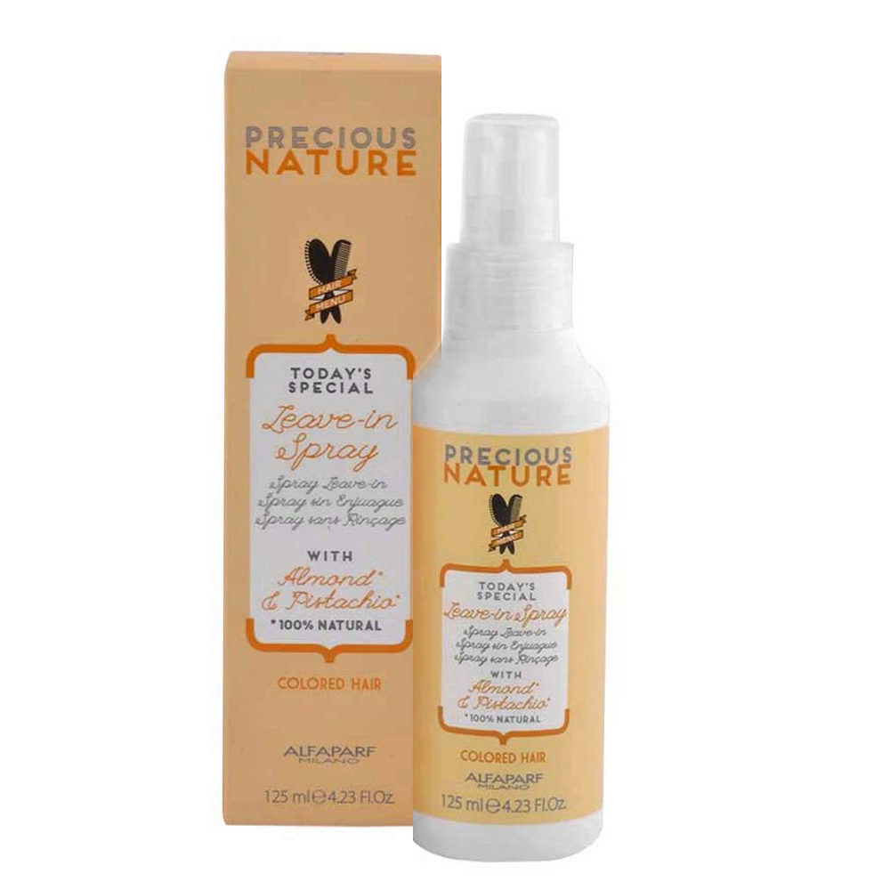 Alfaparf Precious Nature Leave-In Spray With Almond & Pistachio For Colored Hair 125ml - Conditioner Without Rinsing