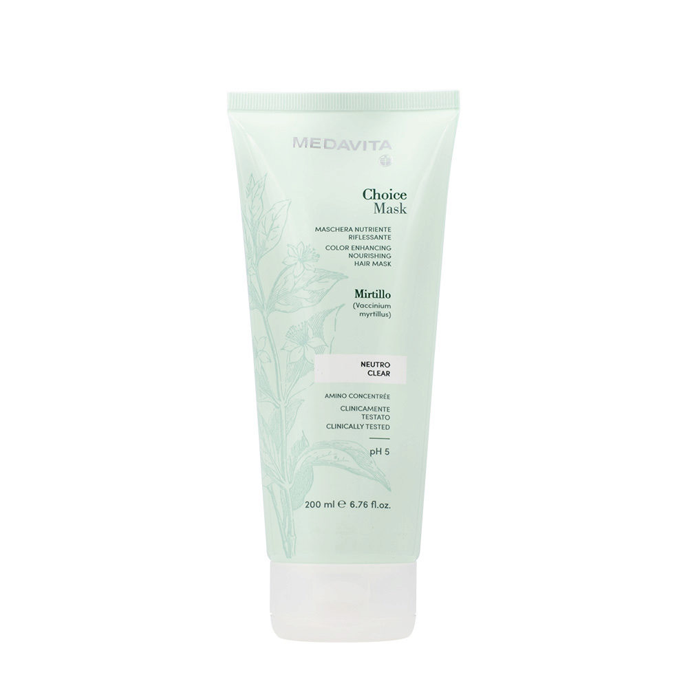 Medavita Lunghezze Choice Mask Clear 200ml - color enhancing nourishing mask clear