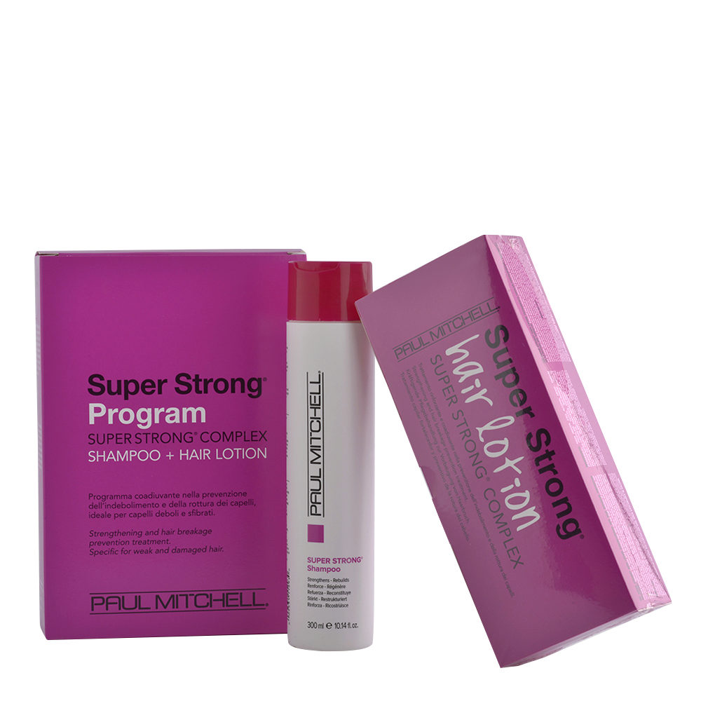 Paul Mitchell Super strong Program Hair Lotion 12x6ml Shampoo 300ml