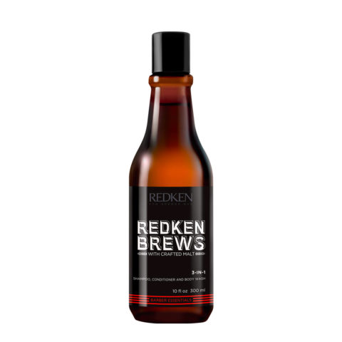 Redken Brews Man 3In1 Shampoo, Conditioner e Bodywash 300ml
