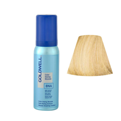 8NA Light Natural Ash Blonde Goldwell Color Styling Mousse 75ml