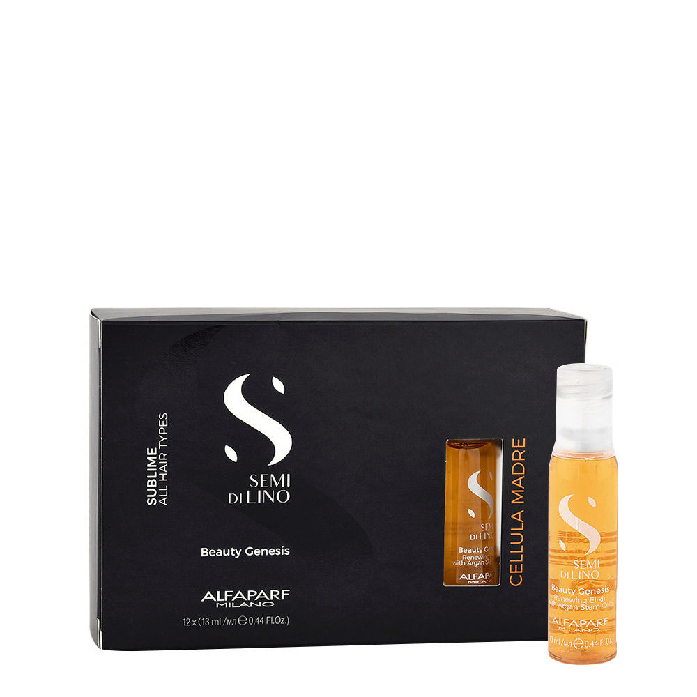 Alfaparf Milano Semi Di Lino Sublime Cellula Madre Beauty Genesis 12x13ml - renewing elixir