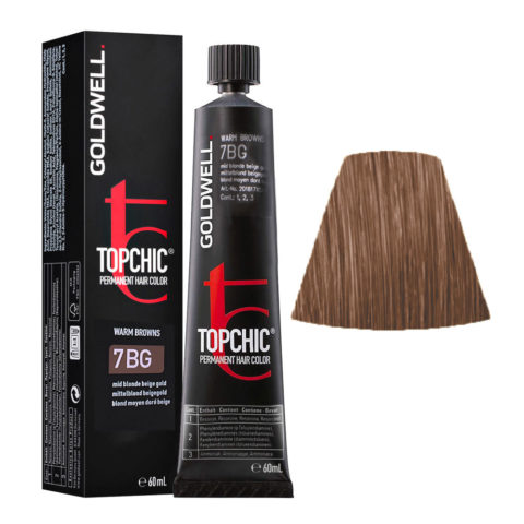 7BG Mid blonde beige gold Goldwell Topchic Warm browns tb 60ml