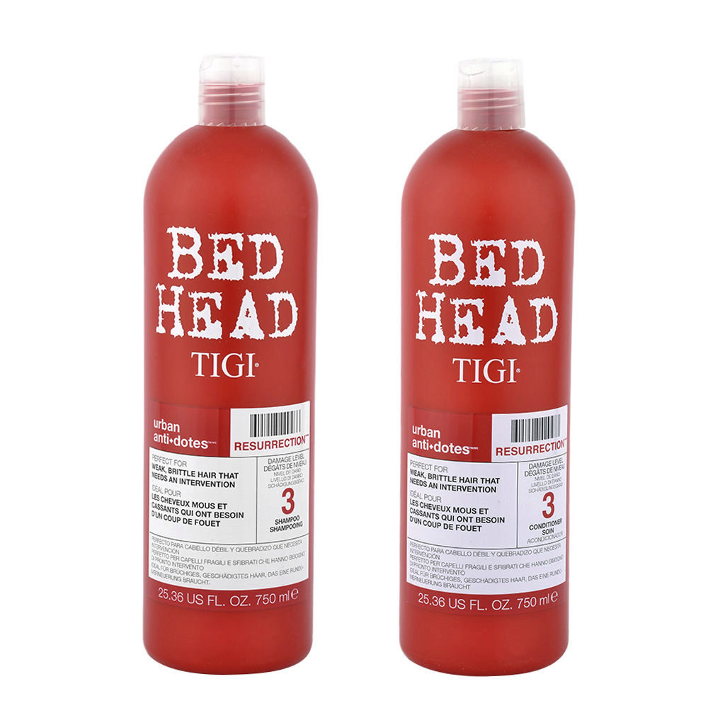 Tigi Bed Head Urban Antidotes Resurrection 3 Shampoo 750ml Conditioner 750ml
