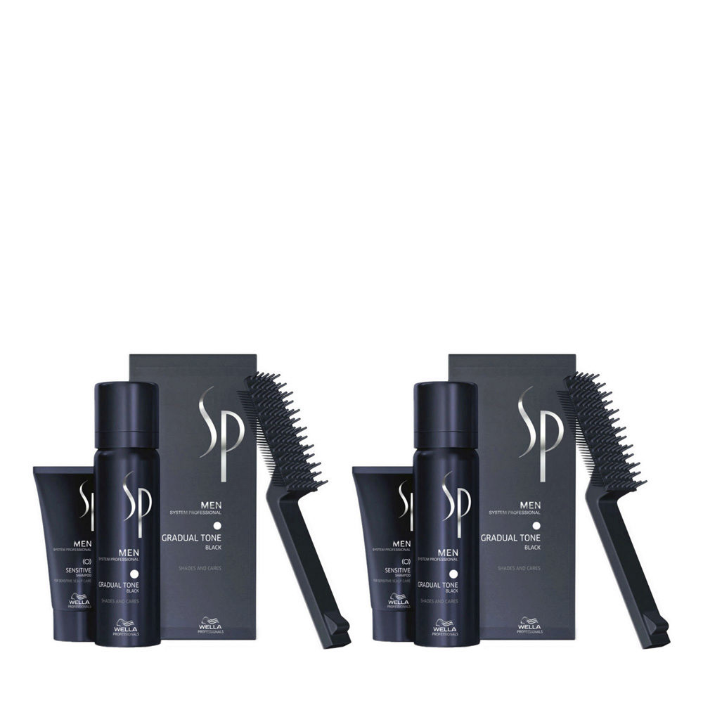 Wella SP Men Gradual Tone Black 60ml + Shampoo 30ml X2