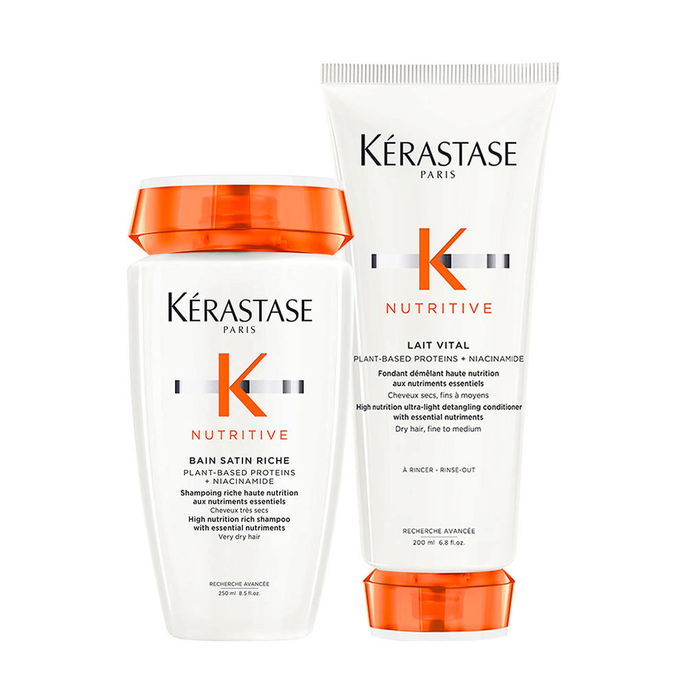 Kerastase Nutritive Bain Satin Riche 250ml Lait Vital 200ml