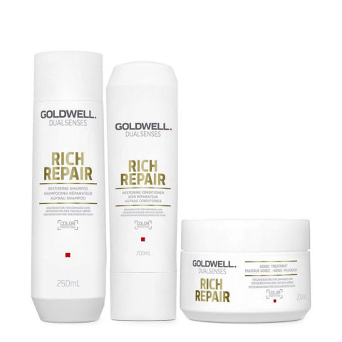 Goldwell Rich Repair Shampoo 250ml Conditioner 200ml Mask 200ml