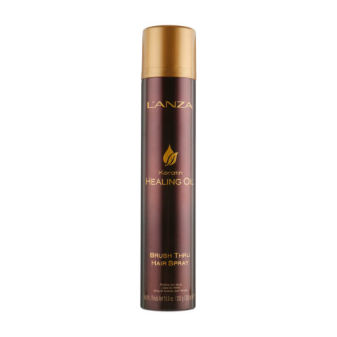 L' Anza Keratin Healing Oil Brush Thru Hairspray 350ml - light hold hairspray